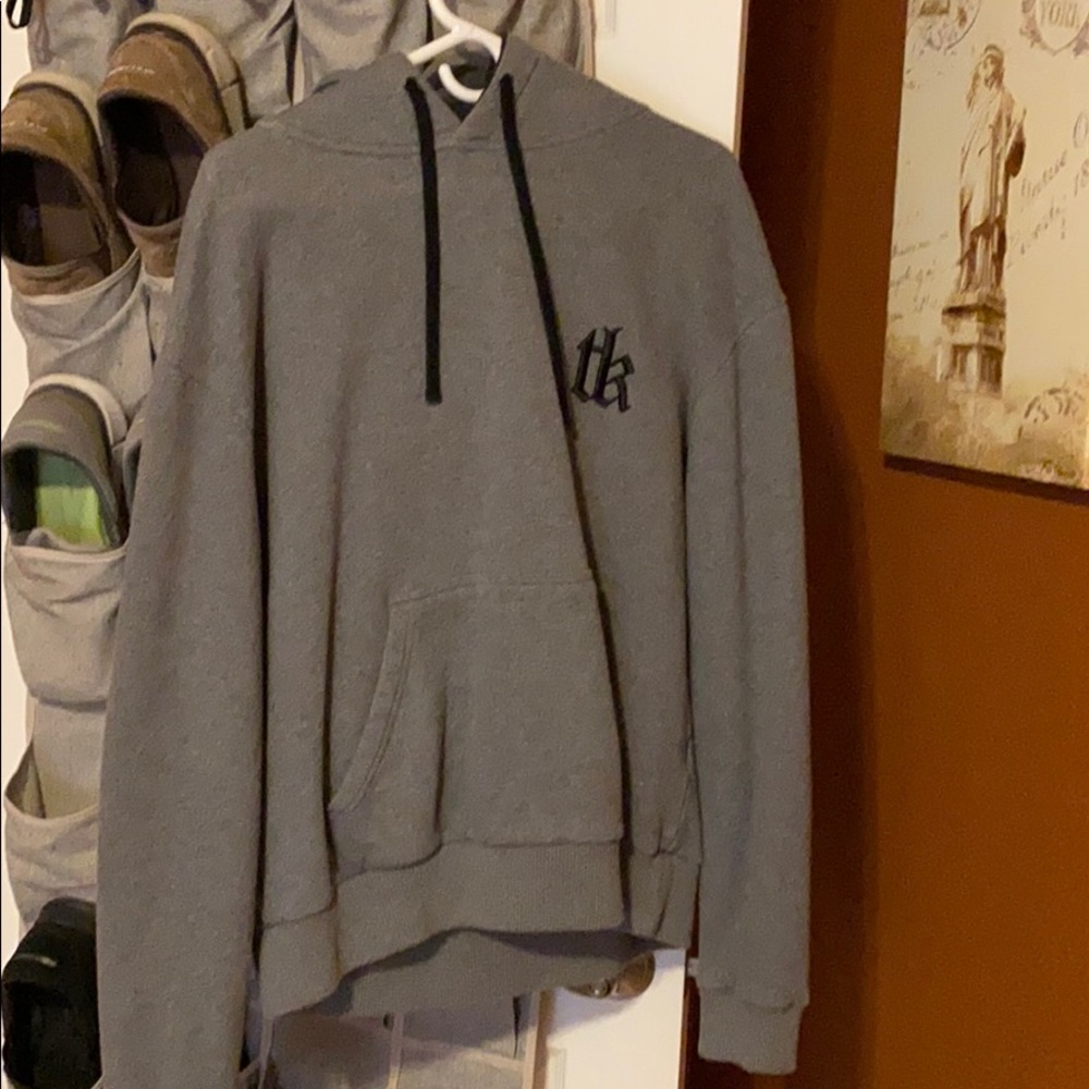 Mens gray the kooples sport hoodie size L